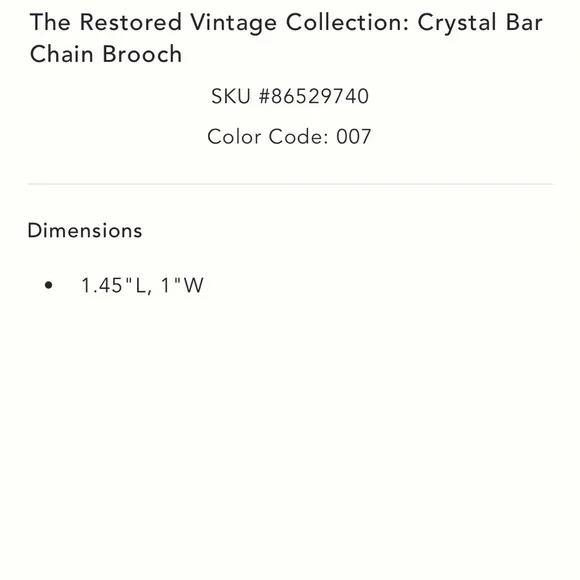 Anthropologie Silver Brooch with Chain Design - Picture 4 of 6